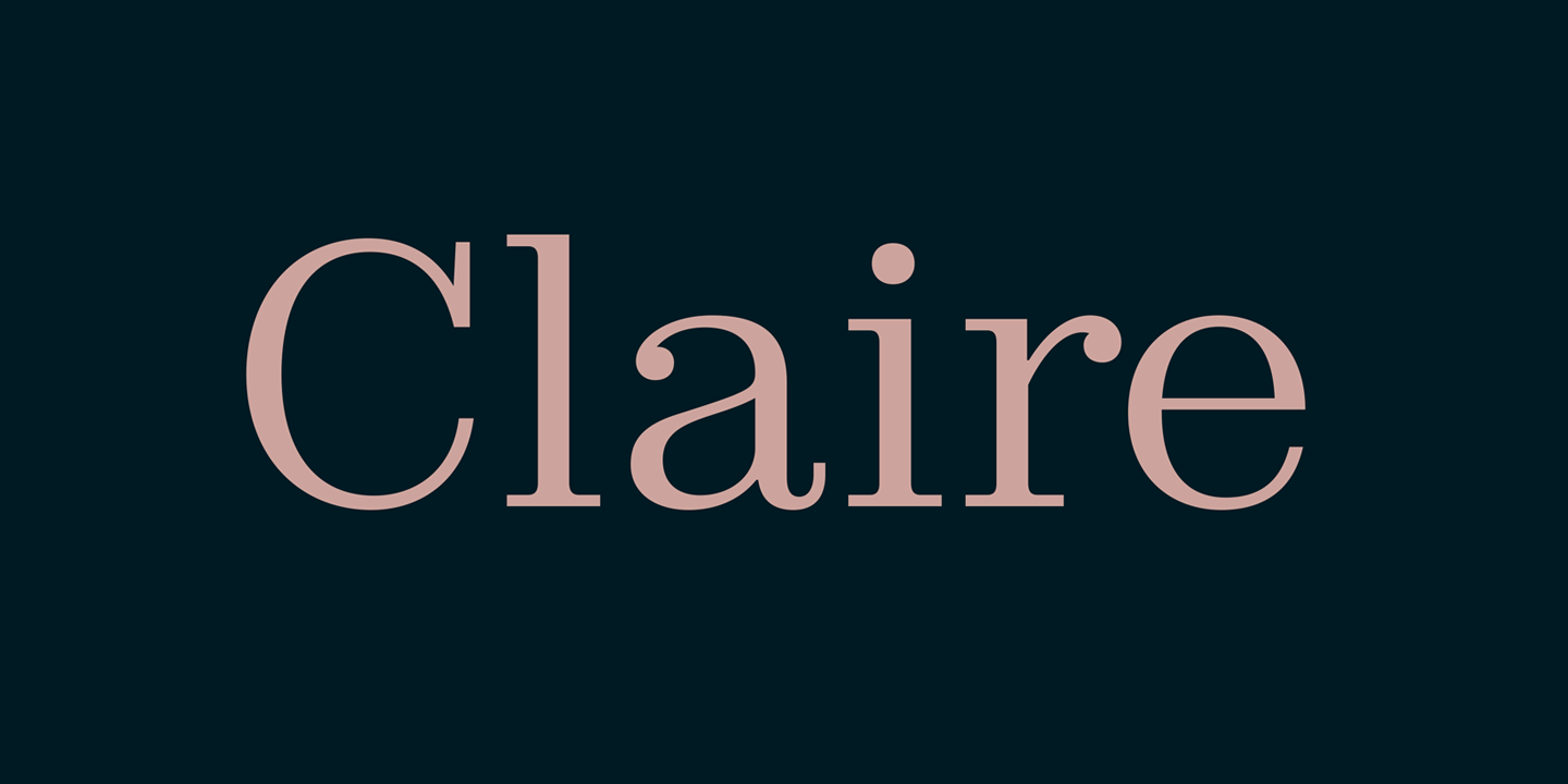Schriftart Claire